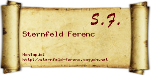 Sternfeld Ferenc névjegykártya